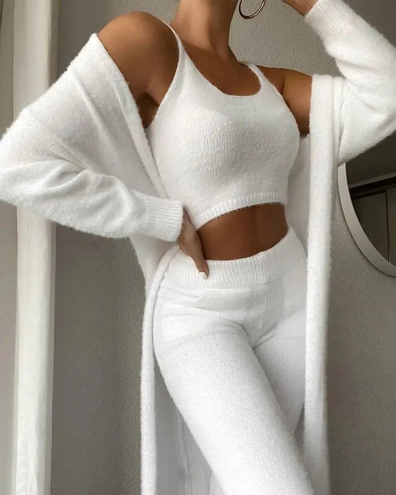 3 - Piece Fuzzy Fleece Loungewear Set - Regalia Cloth