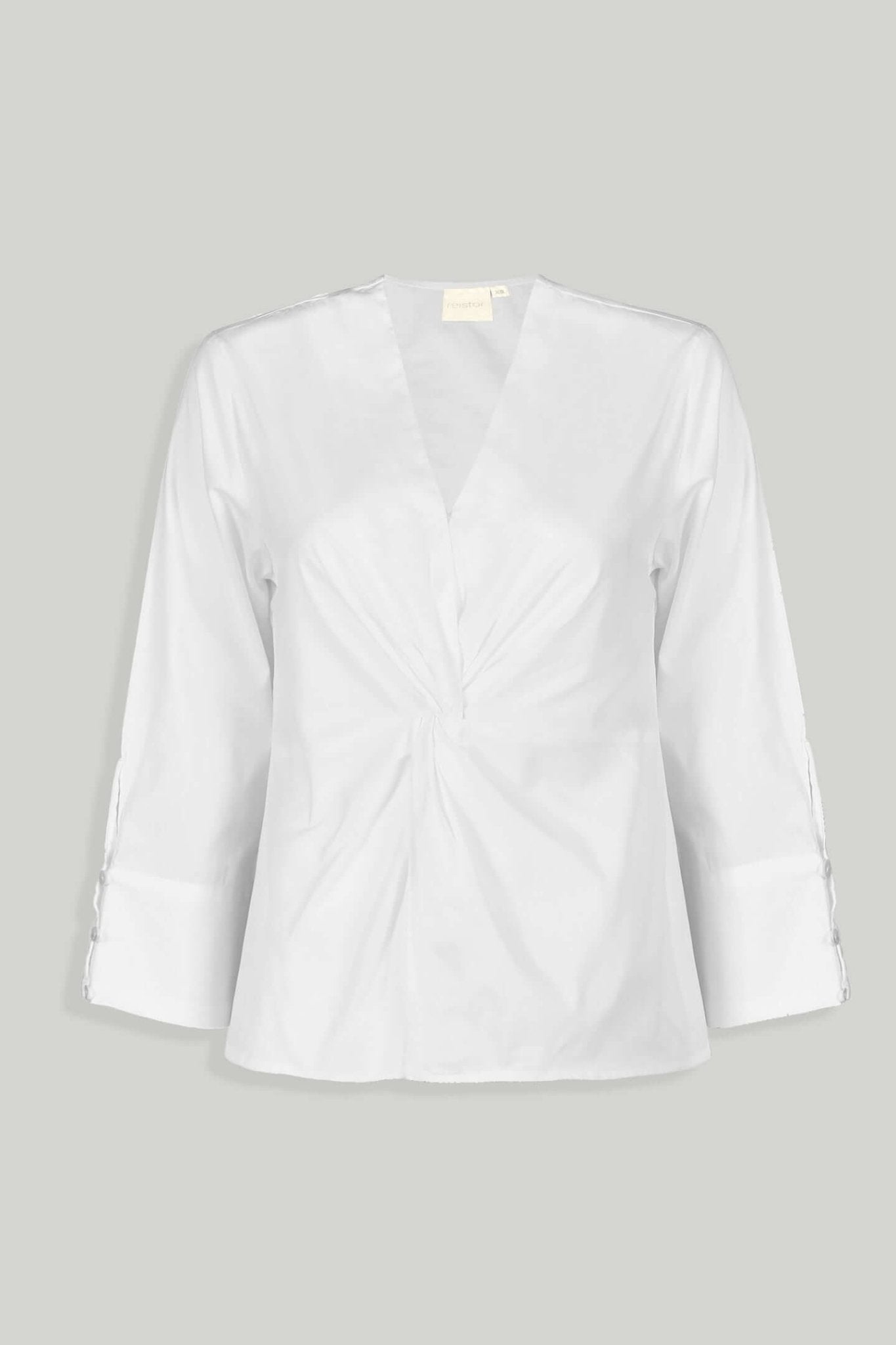Front Twist Top in White - Regalia Cloth