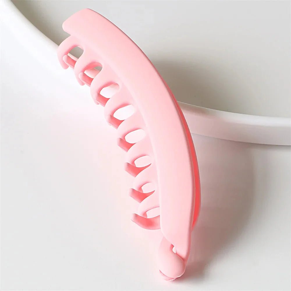 Frosted Solid Color Banana Hair Clips – Fashion Ponytail Barrettes & Hair Claws for Women - Regalia Cloth