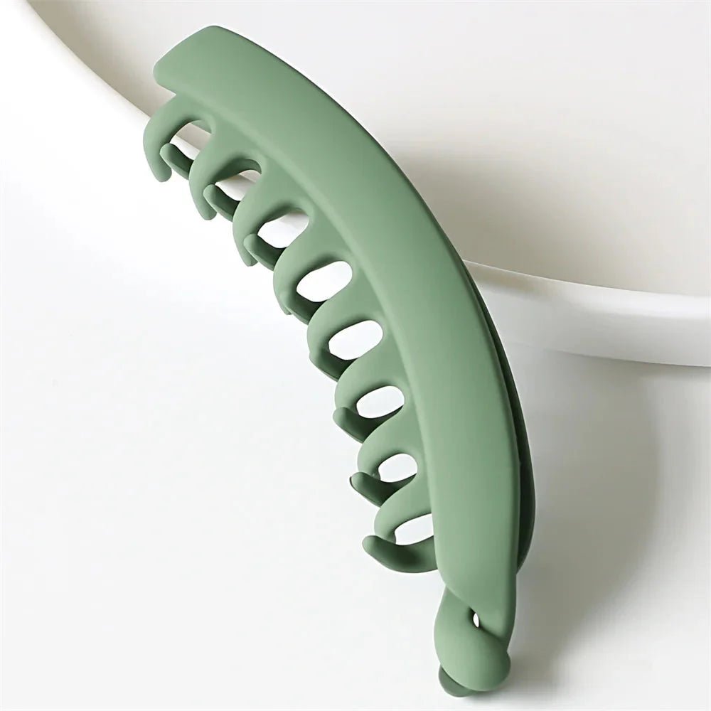 Frosted Solid Color Banana Hair Clips – Fashion Ponytail Barrettes & Hair Claws for Women - Regalia Cloth