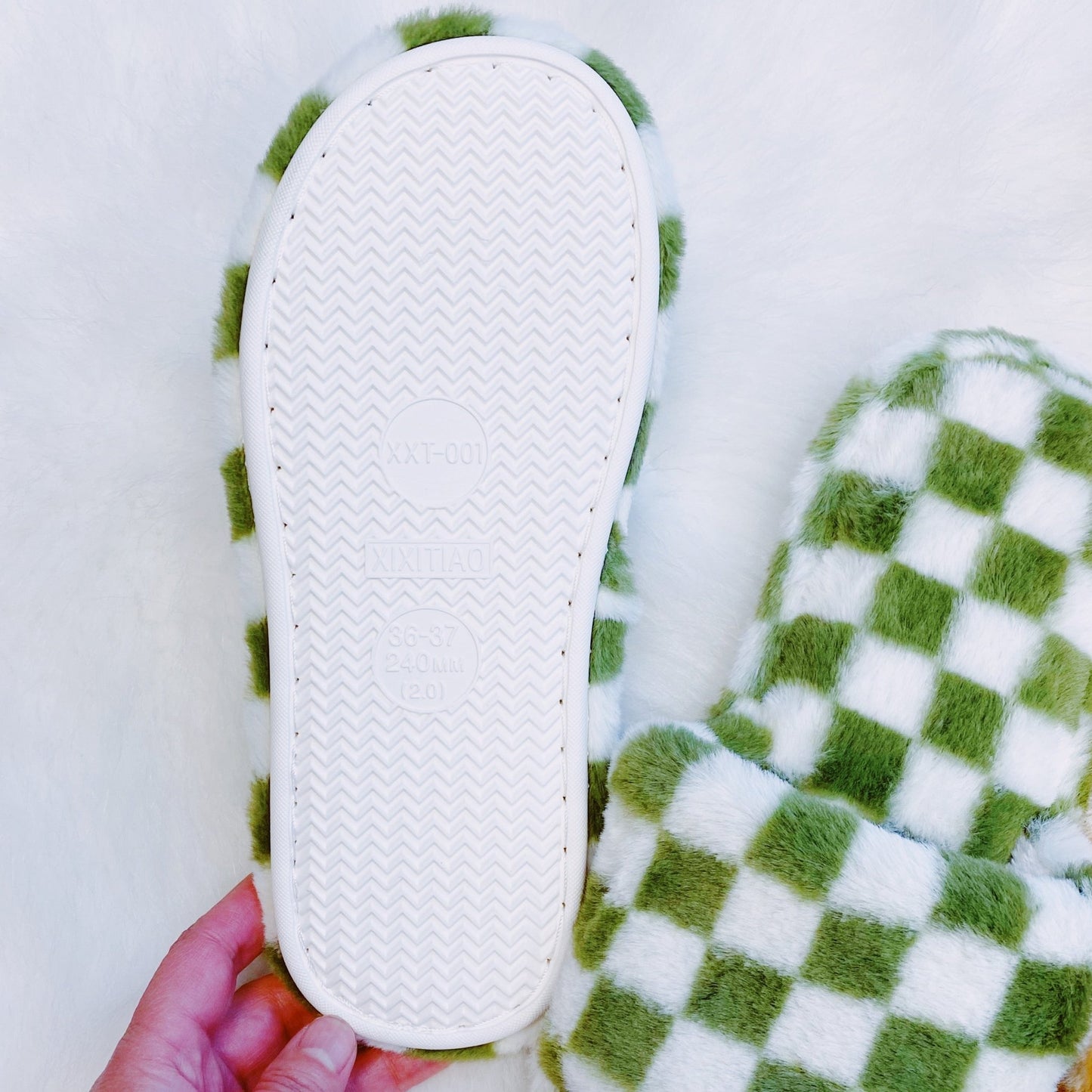 Luxe Lounge Checker Cozy Slippers - Regalia Cloth