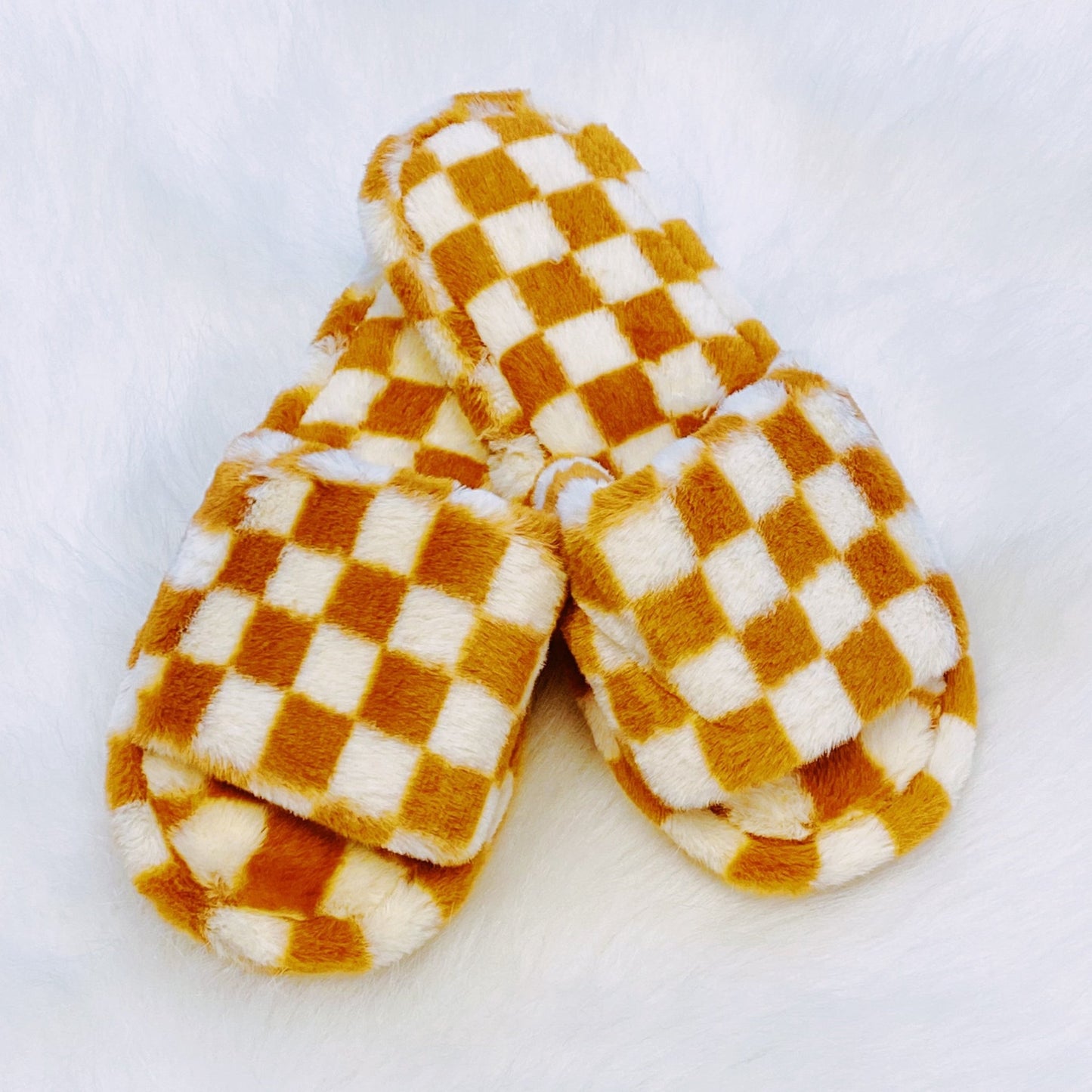 Luxe Lounge Checker Cozy Slippers - Regalia Cloth