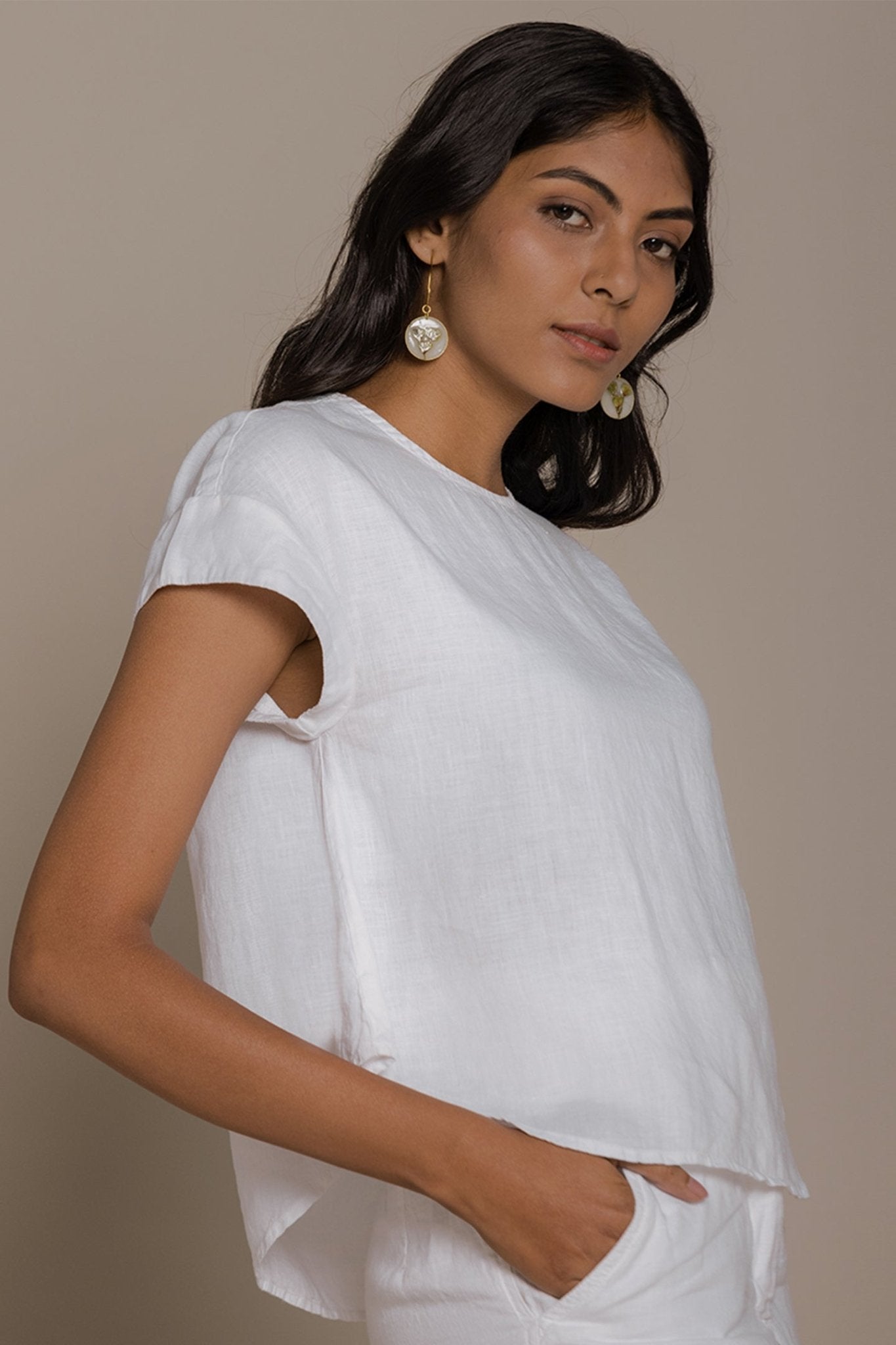 Sandcastle Saturdays Top in White - Regalia Cloth