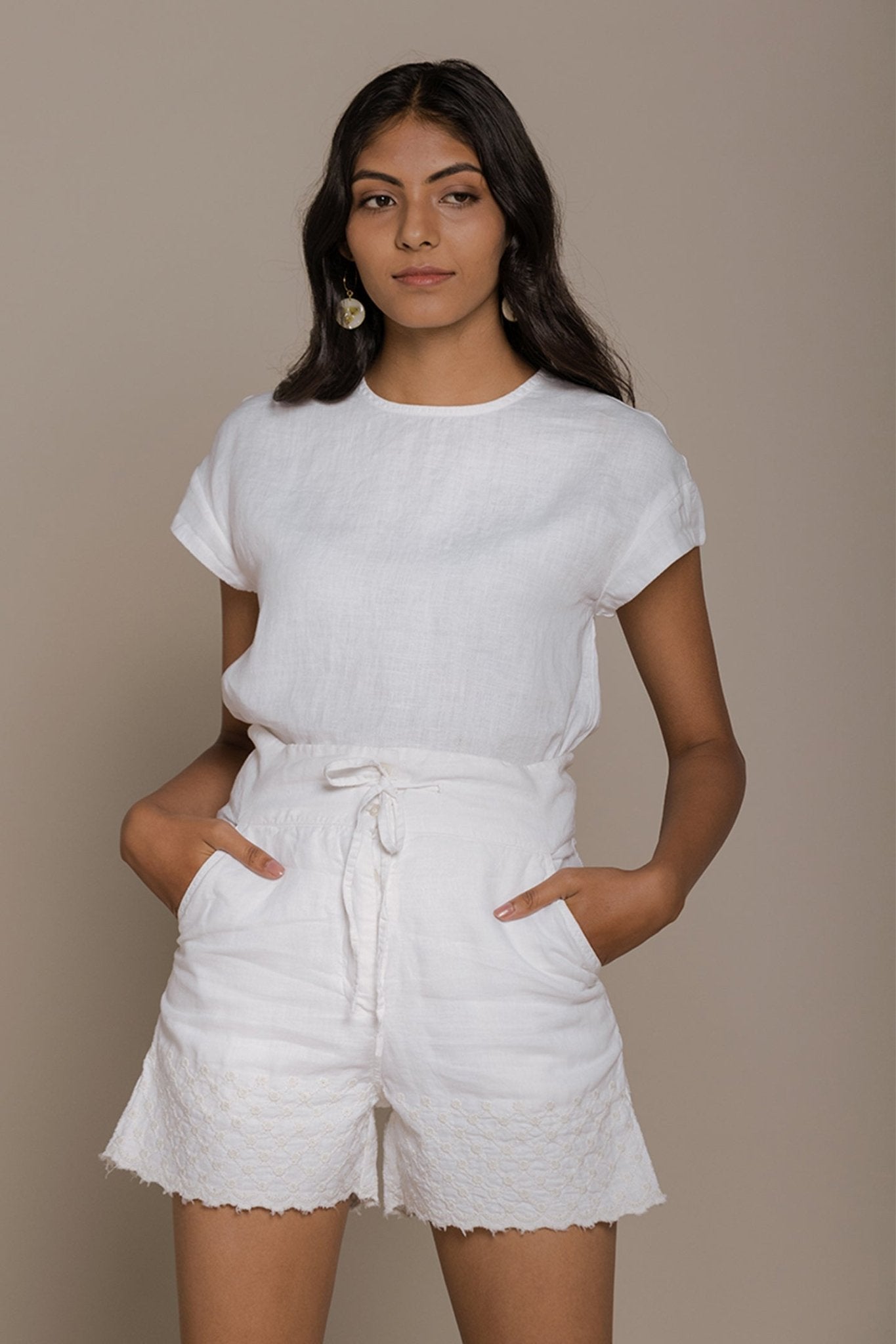 Sandcastle Saturdays Top in White - Regalia Cloth