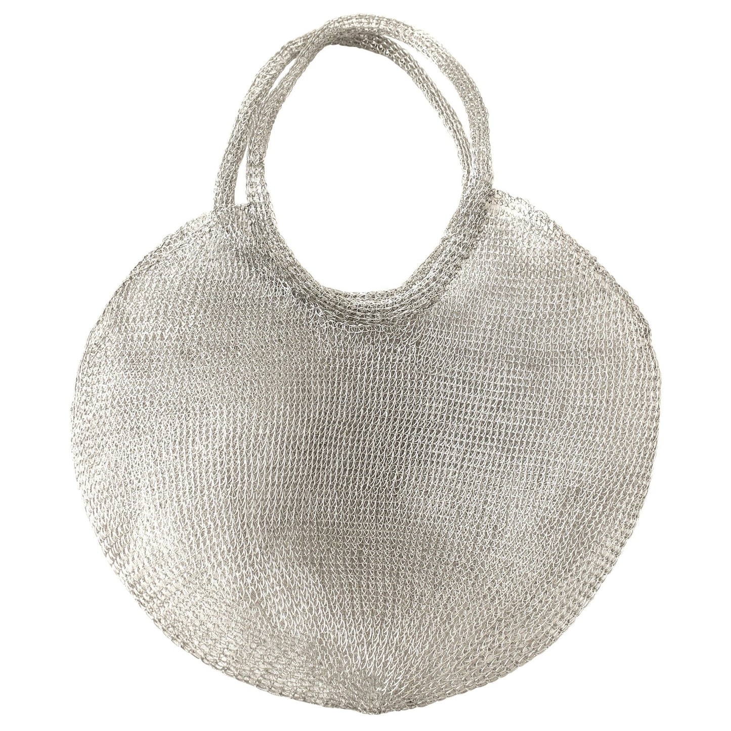 SOL Mesh Wire Tote Bag in Silver - Regalia Cloth