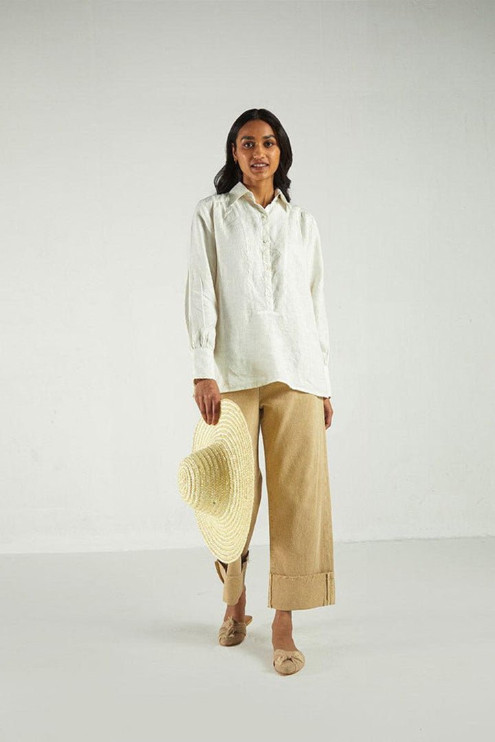 Summer Shirt in Off - white - Regalia Cloth
