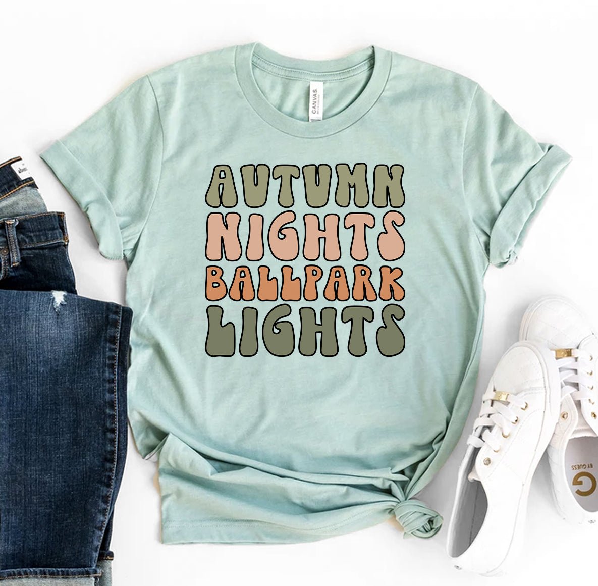 Autumn Nights Ballpark Lights T-shirt - Regalia Cloth