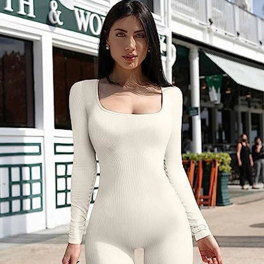 Women's Seamless Long - Sleeve Yoga Jumpsuit - Regalia Cloth