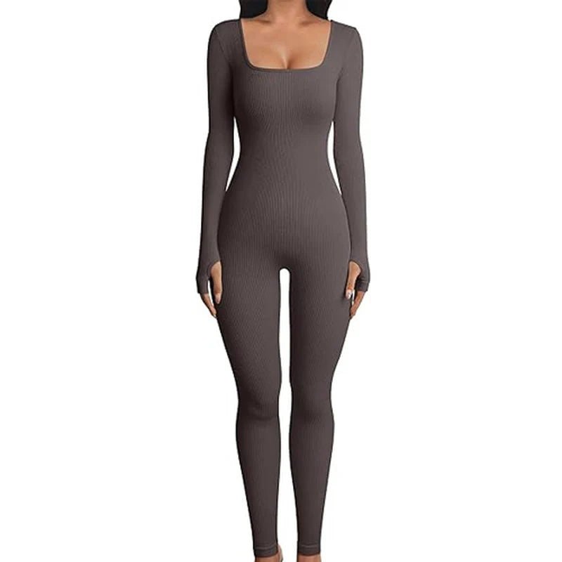Women's Seamless Long - Sleeve Yoga Jumpsuit - Regalia Cloth